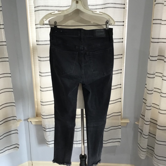 Madewell Women Size 25P 10” High-Rise Skinny Jeans Berkeley Black Button Fly - Picture 5 of 12